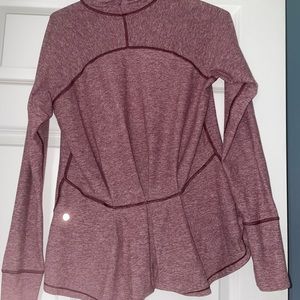 Lululemon ruffled mock neck pull over.